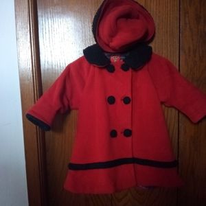 Child Red Holiday Jacket and Hat Set
